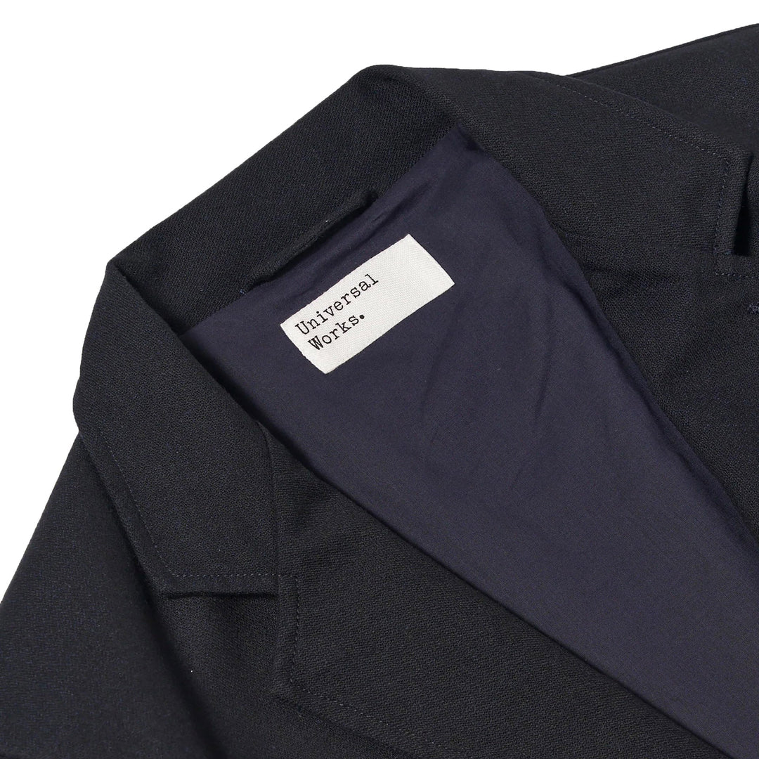 Universal Works Two Button Jacket Upcycled Tweed Dark Navy - Merchant Menswear