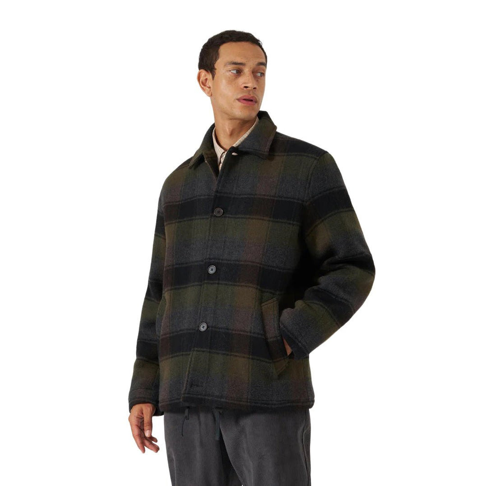 Universal Works Wayfarer Jacket Black / Brown - Merchant Menswear