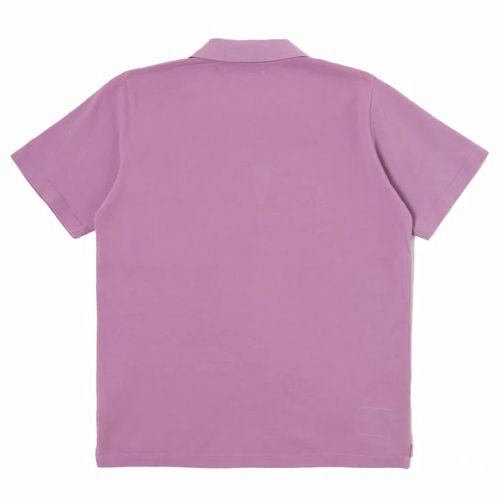 universal works Vacation Pique Polo In Lilac Back Image