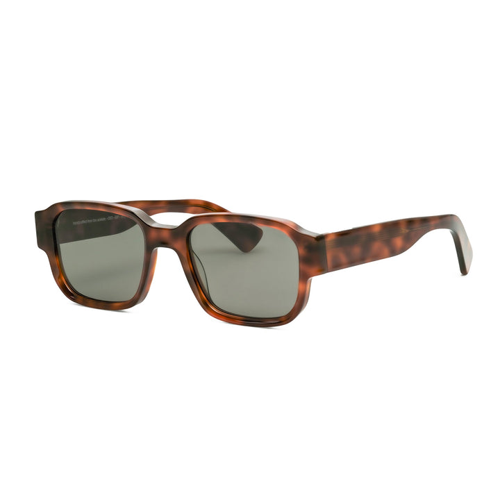 Waiting For The Sun Ced Sunglasses E81 Ecaille Blonde Green Lens - Merchant Menswear