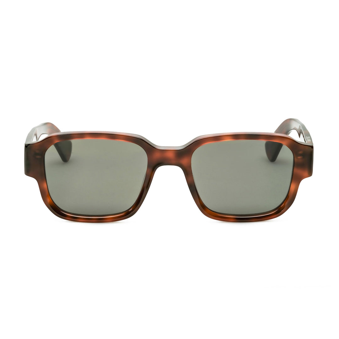 Waiting For The Sun Ced Sunglasses E81 Ecaille Blonde Green Lens - Merchant Menswear
