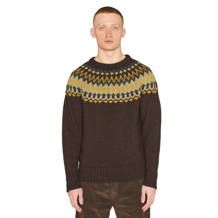 Wings Knit Brown Multi - Merchant Menswear