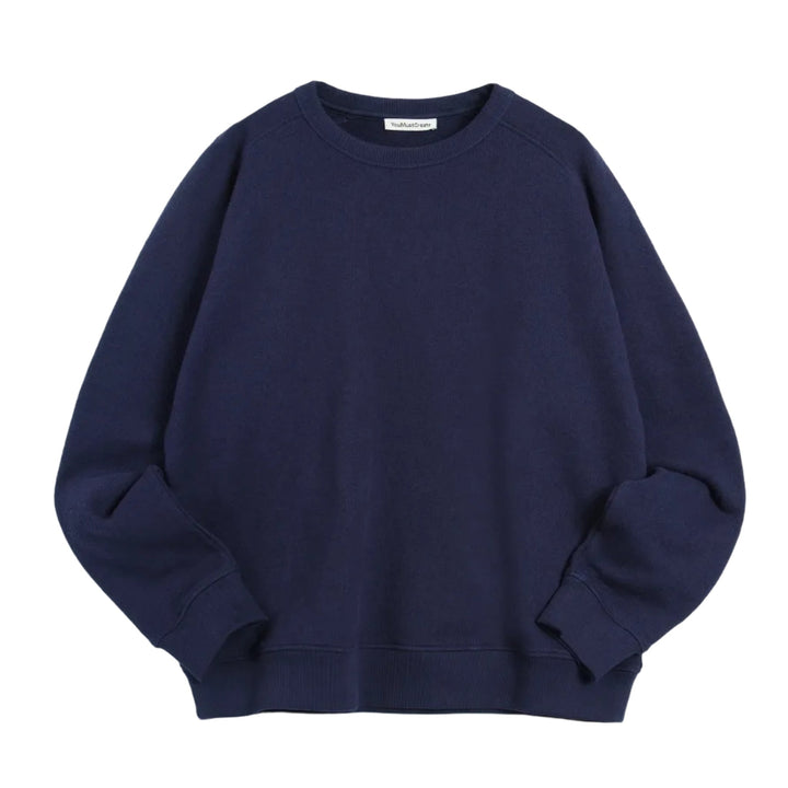 YMC Almost Grown Textured Sweat Navy - Merchant Menswear