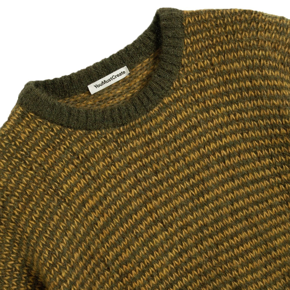 YMC Black Palm Knit Yellow / Green - Merchant Menswear