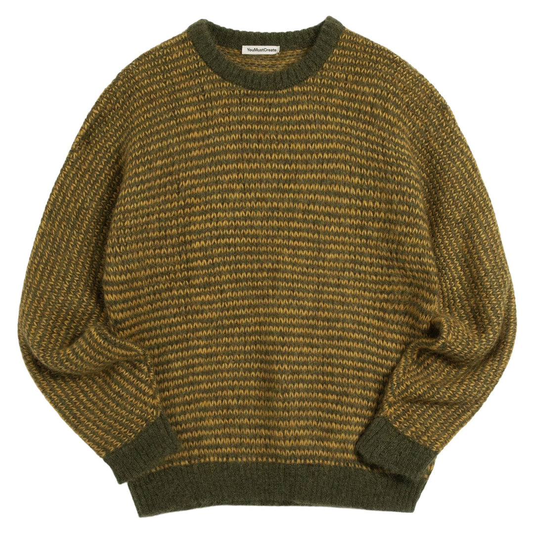 YMC Black Palm Knit Yellow / Green - Merchant Menswear