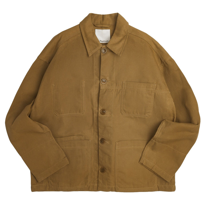 YMC George Hybrid Cotton Canvas Jacket Tan - Merchant Menswear