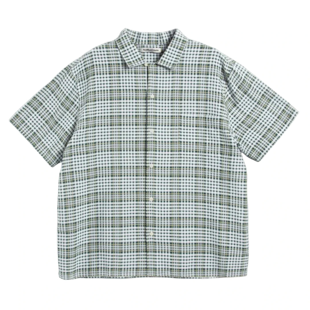 YMC Malick Sheer Cotton Check Shirt Multi - Merchant Menswear
