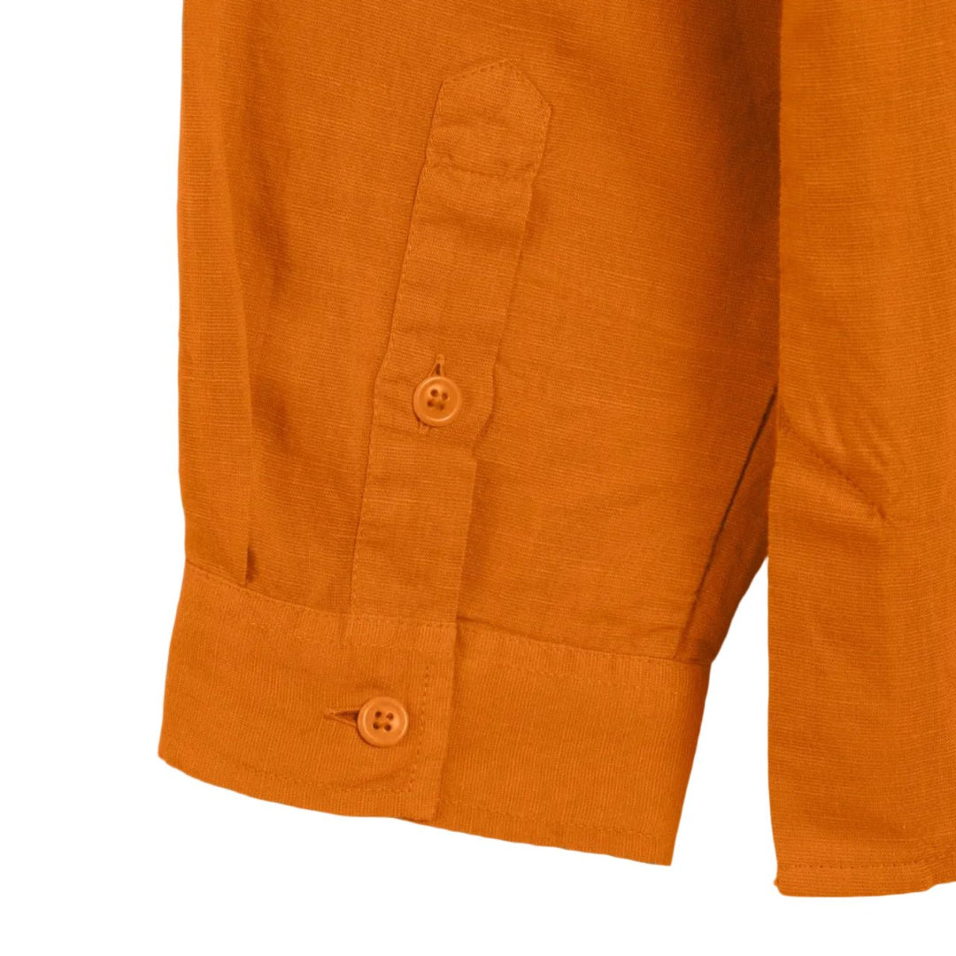 YMC Minimal Cotton/Linen Cupro Shirt Orange - Merchant Menswear