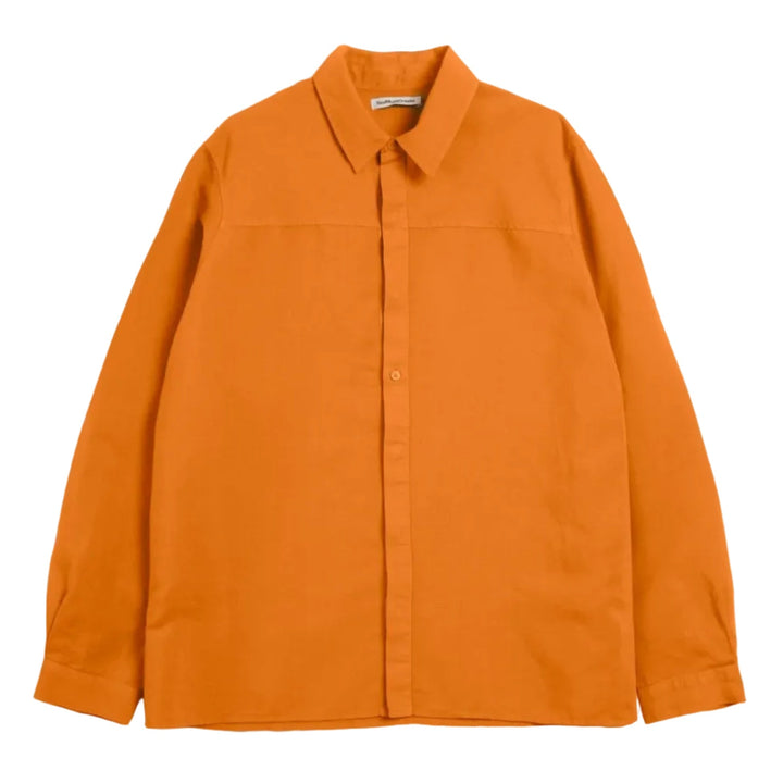 YMC Minimal Cotton/Linen Cupro Shirt Orange - Merchant Menswear