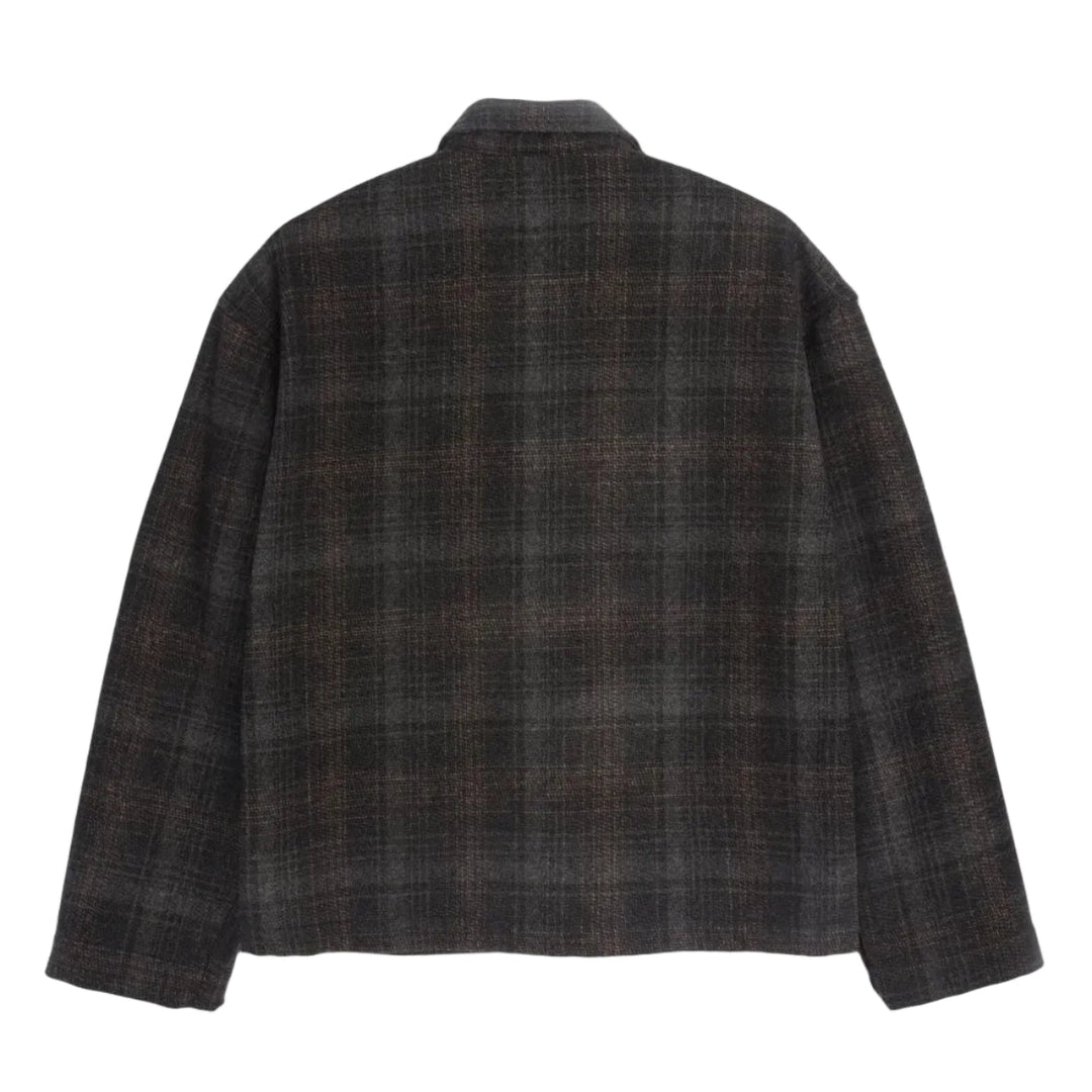 YMC PJ Flannel Wool Blend Overshirt Brown Multi - Merchant Menswear