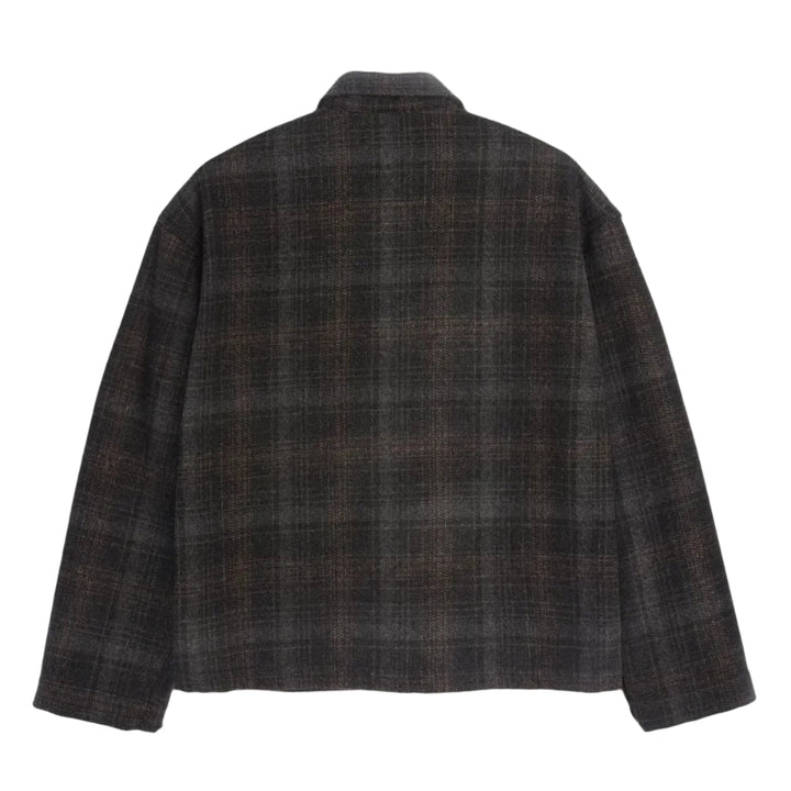 YMC PJ Flannel Wool Blend Overshirt Brown Multi - Merchant Menswear
