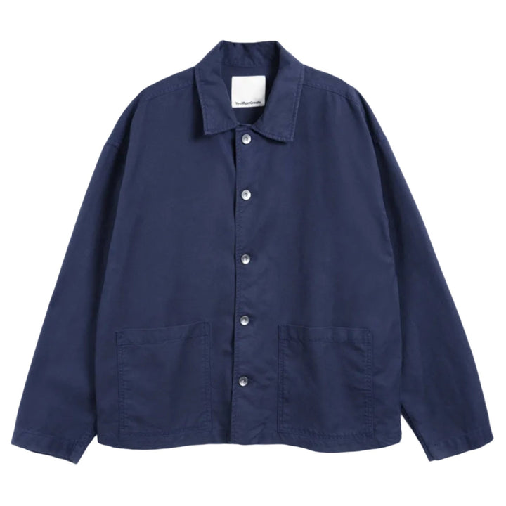 YMC PJ Jacket Tencel Micro Canvas Navy - Merchant Menswear