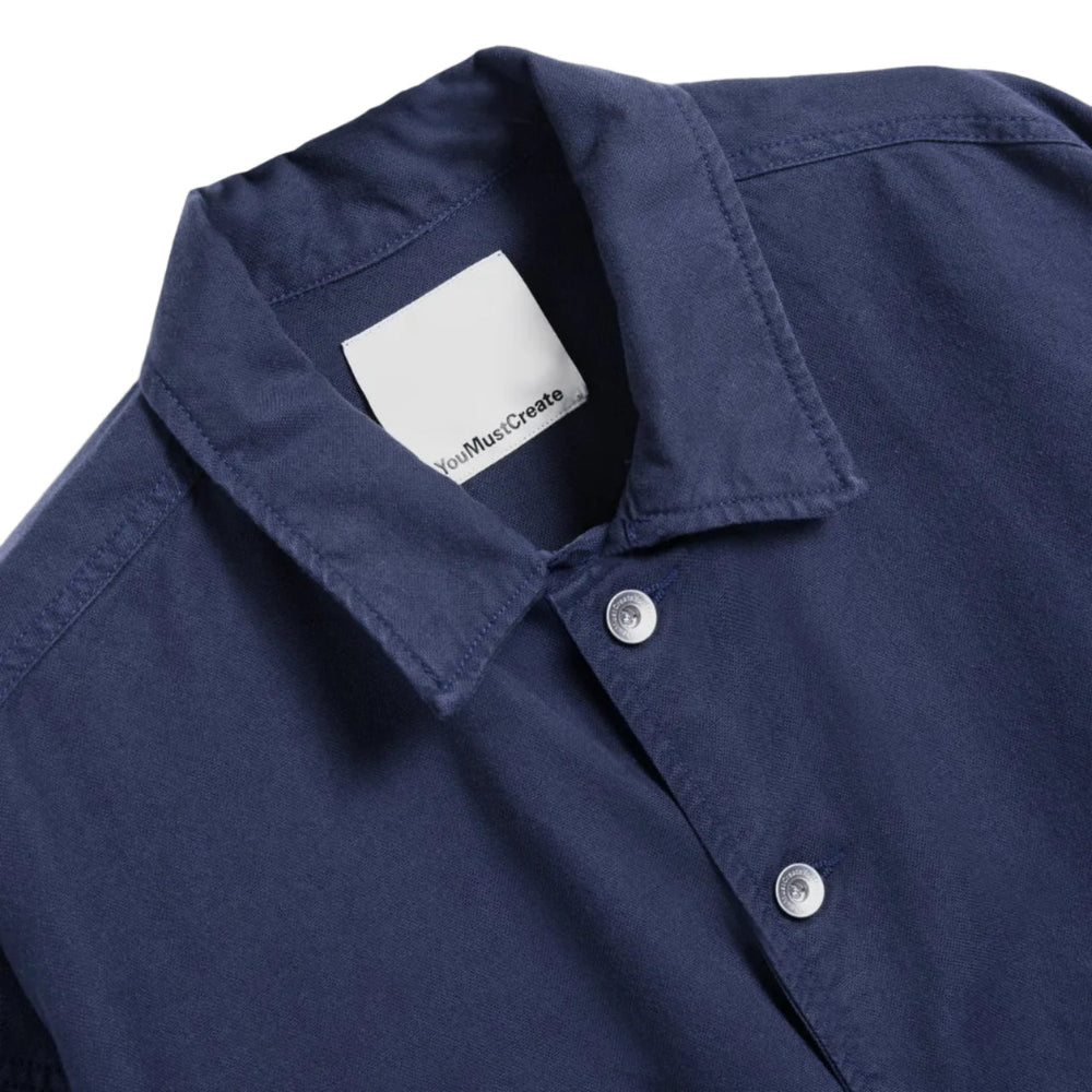 YMC PJ Jacket Tencel Micro Canvas Navy - Merchant Menswear