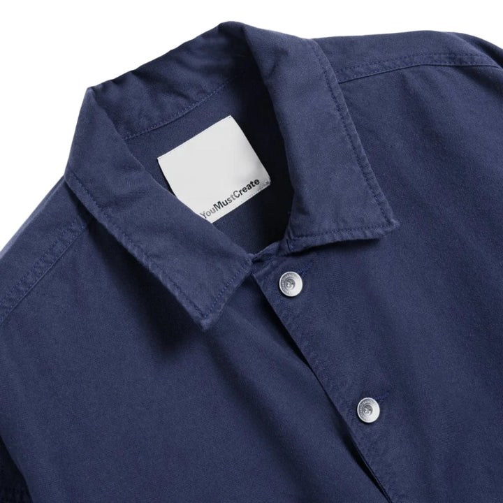 YMC PJ Jacket Tencel Micro Canvas Navy - Merchant Menswear