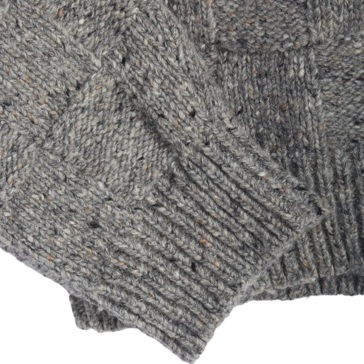 YMC Rat Pack Waffle Donegal Cardigan Grey - Merchant Menswear