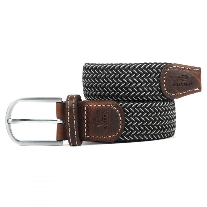 Billybelt Vienna Woven Belt Black White Main Image