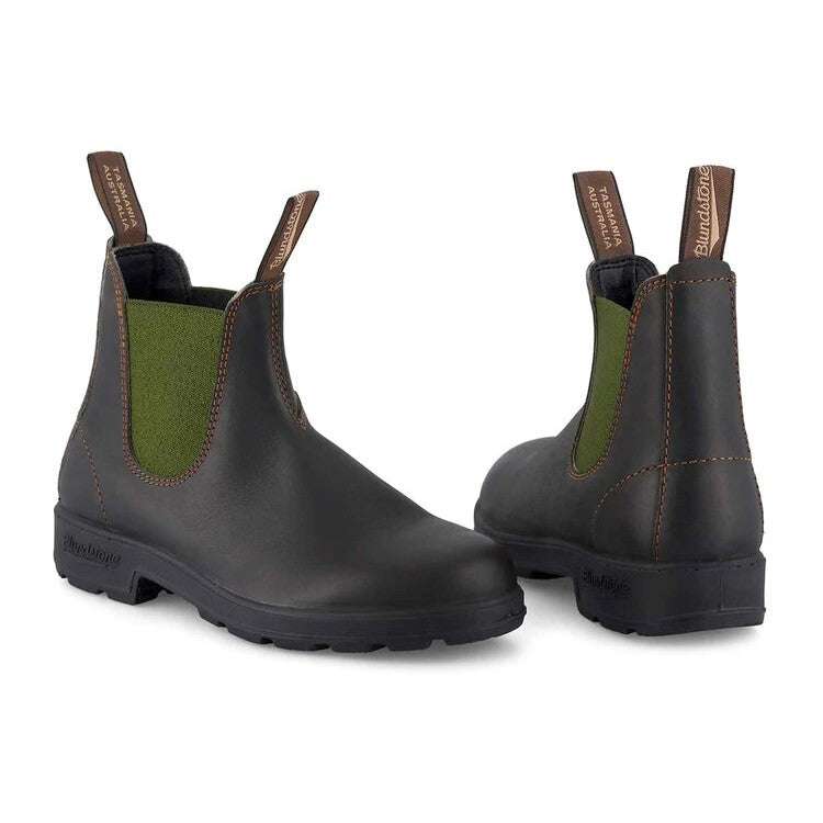Blundstone 519  Stout Brown Olive Front and Back View Image