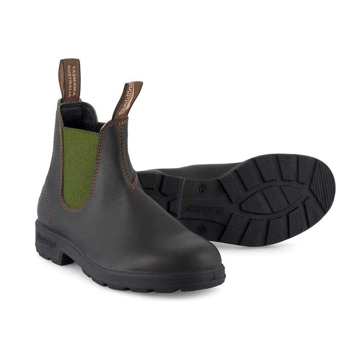 Blundstone 519  Stout Brown Olive Side And Sole View Image