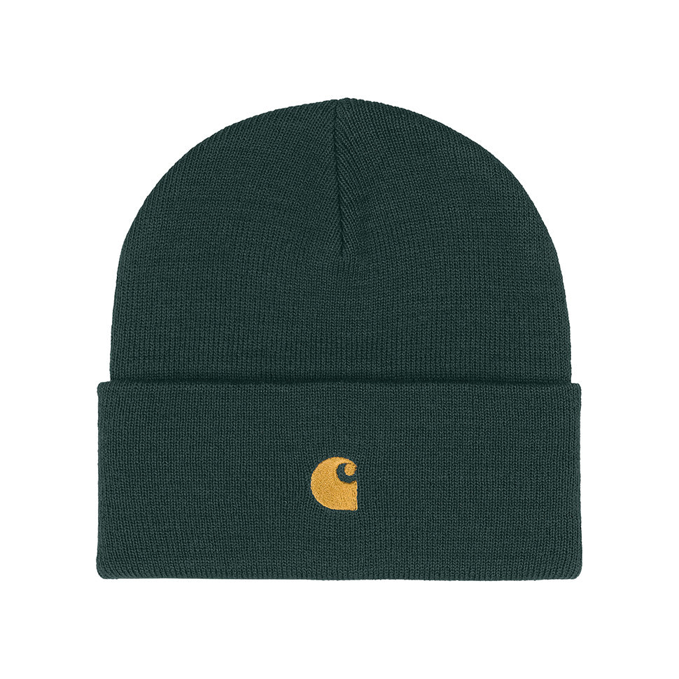Carhartt Chase Beanie Juniper Gold Front View Image