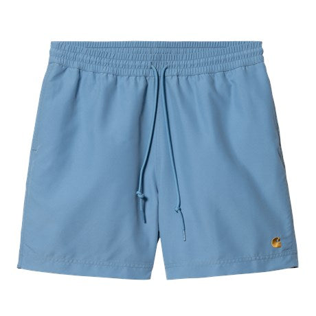 Carhartt WIP Chase Swim Trunks Piscine  Gold Front View Image