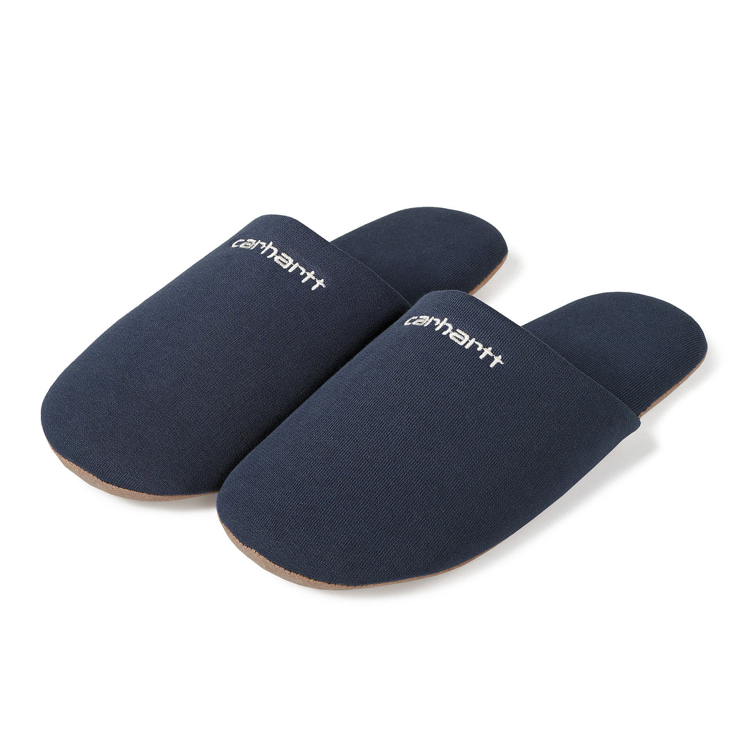 Carhartt WIP Script Embroidery Slippers Enzian White Pair Image