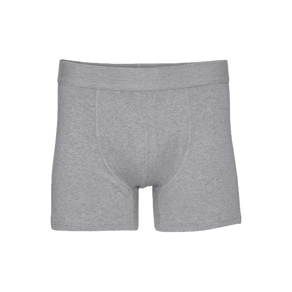 Colorful Standard Classic Organic Boxer Briefs Heather Grey Front View