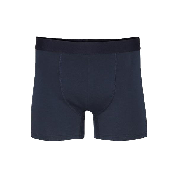 Colorful Standard Classic Organic Boxer Briefs Navy Blue Front View