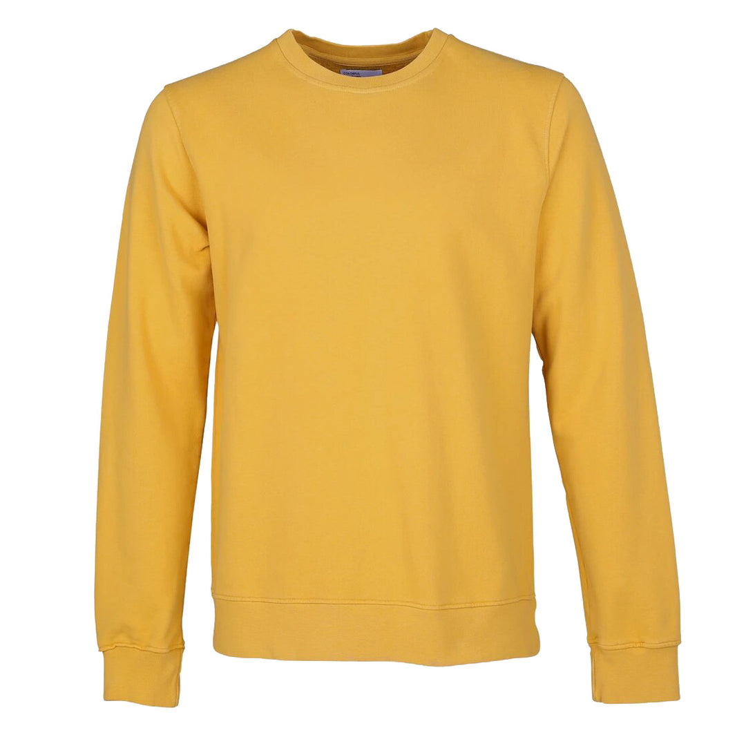 Colorful Standard Classic Organic Crew Burned Yellow Front View Image