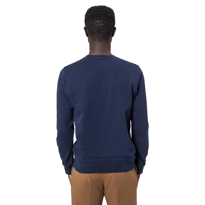 Colorful Standard Classic Organic Crew Navy Blue Model Back View