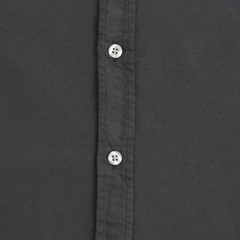 Colorful Standard Organic Button Down Oxford Shirt Lava Grey Button Closure Image