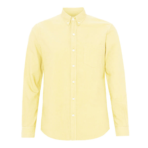 Colorful Standard Organic Button Down Oxford Shirt Soft Yellow Main View Image