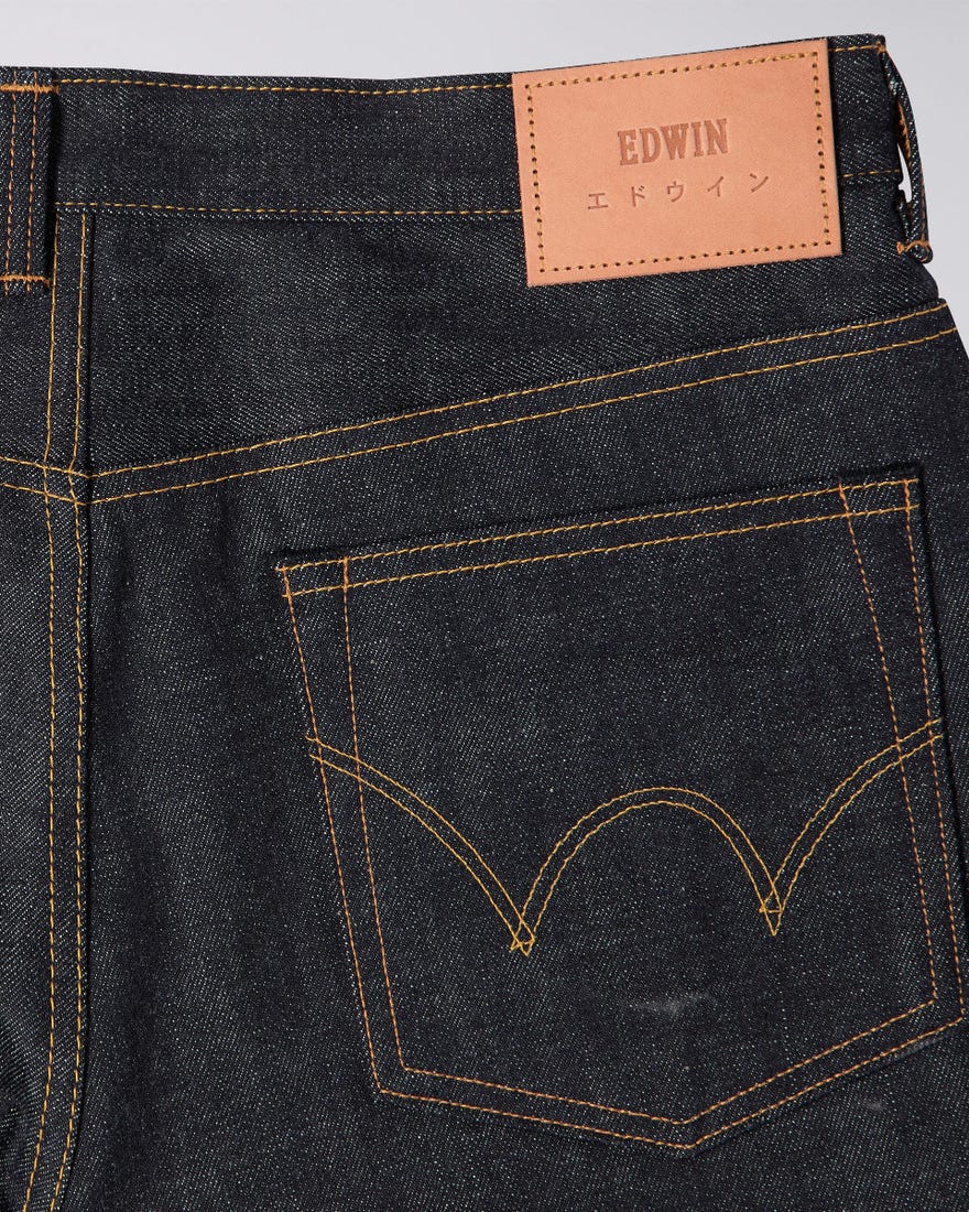 Edwin Regular Tapered Nihon Menpu Denim Dark Indigo Rear Pocket Image