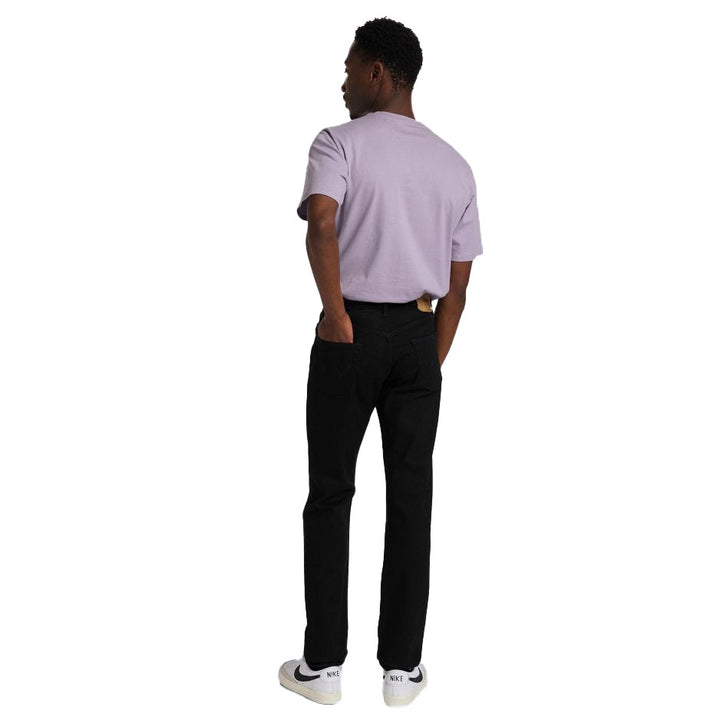 Edwin Kaihara Slim Tapered Denim Black Rinsed Back Model View Image