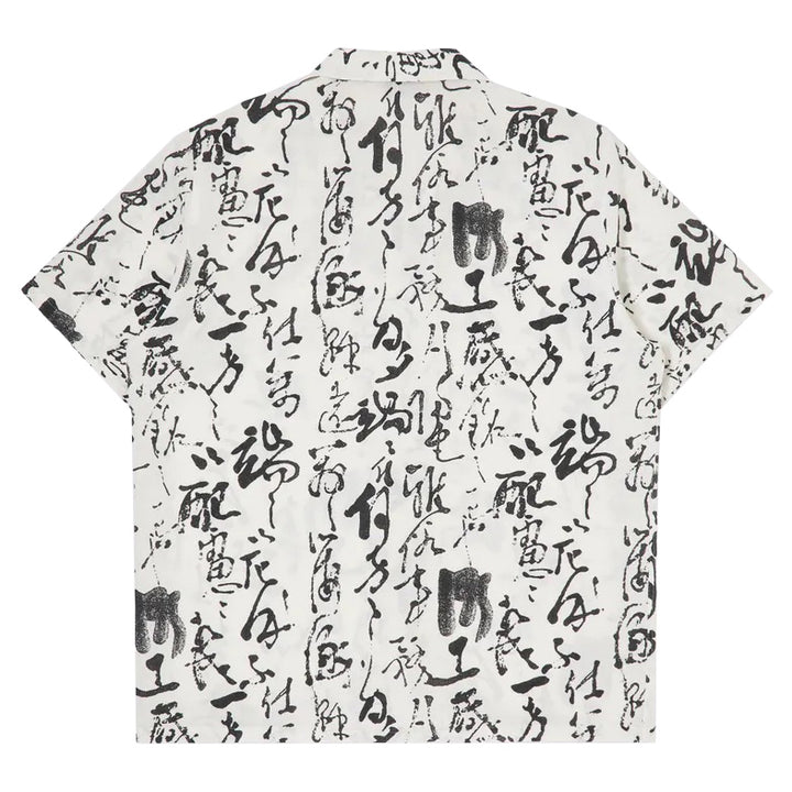 Edwin Private Letter Shirt In Linen/Cotton black/white Back Image