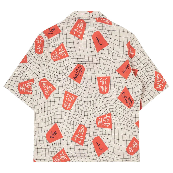 Shogi Shirt In Cotton/Linen Multi Coloured Back Image