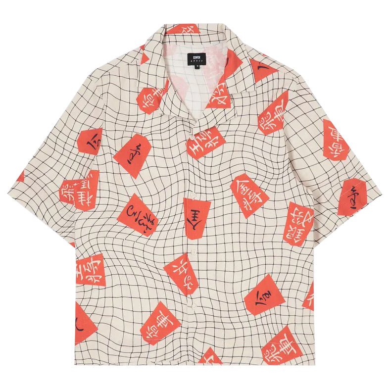 Shogi Shirt In Cotton/Linen Multi Coloured Front Image