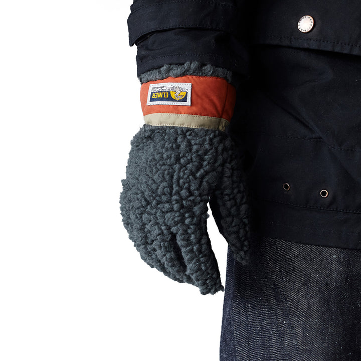 Elmer Gloves Deep Wool Pile Conductive Glove Khaki Model Image