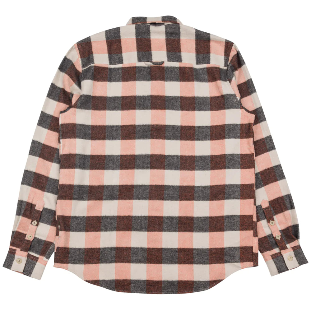 Folk Relaxed Fit Flannel Check Shirt Copper Front View Image