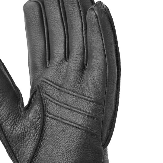 Hestra Deerskin Primaloft Glove Black Palm Detail Image