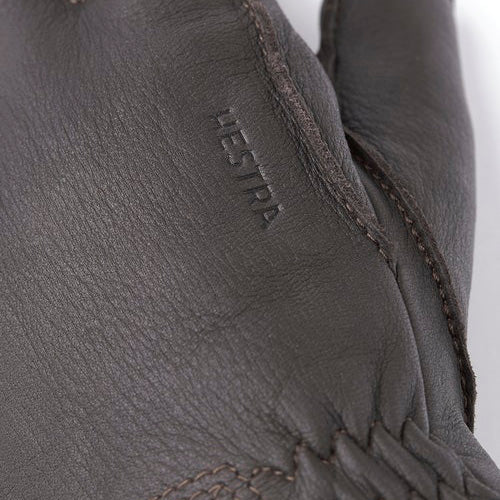 Hestra Deerskin Primaloft Glove Dark Brown Detail View