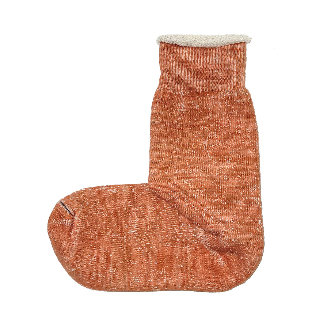 RoToTo Double Face Crew Socks Orange Main View Image