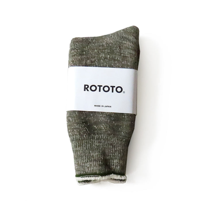 RoToTo Double Face Socks Army Green