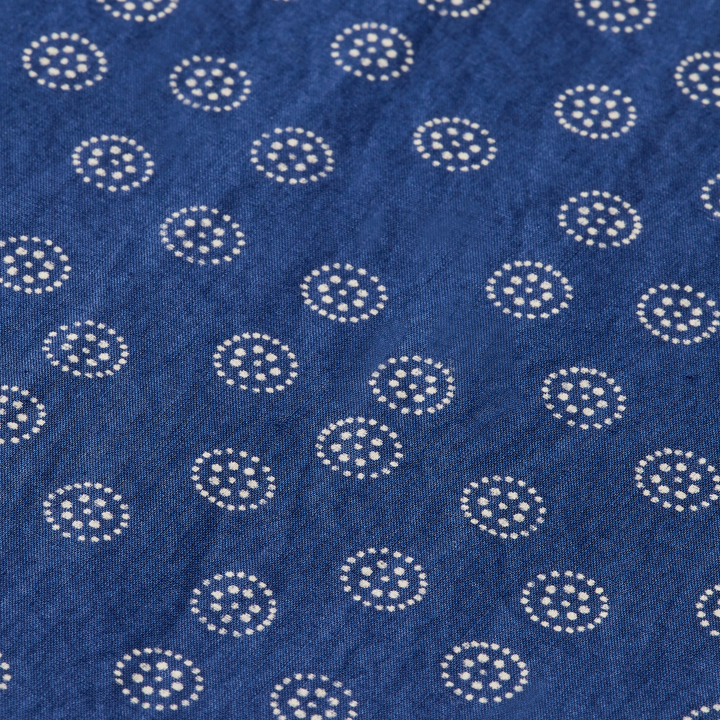 Scotch & Soda Slim Fit Geometric Print Shirt Steel Blue Fabric View Image