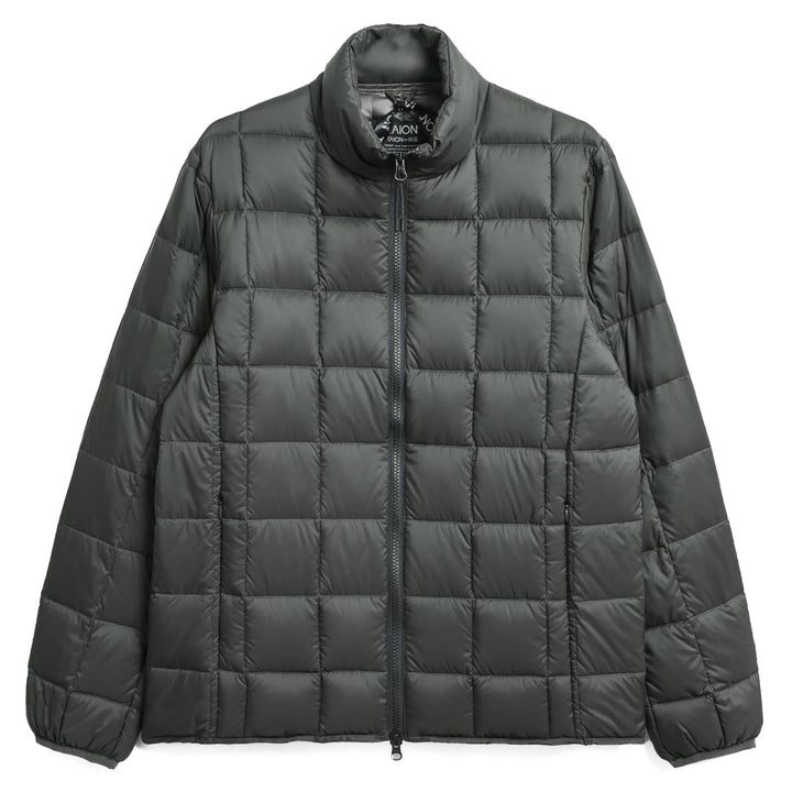 Taion High Neck Down Jacket Dark Charcoal Front Image 