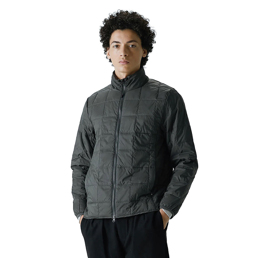 Taion High Neck Down Jacket Dark Charcoal Model Front Image
