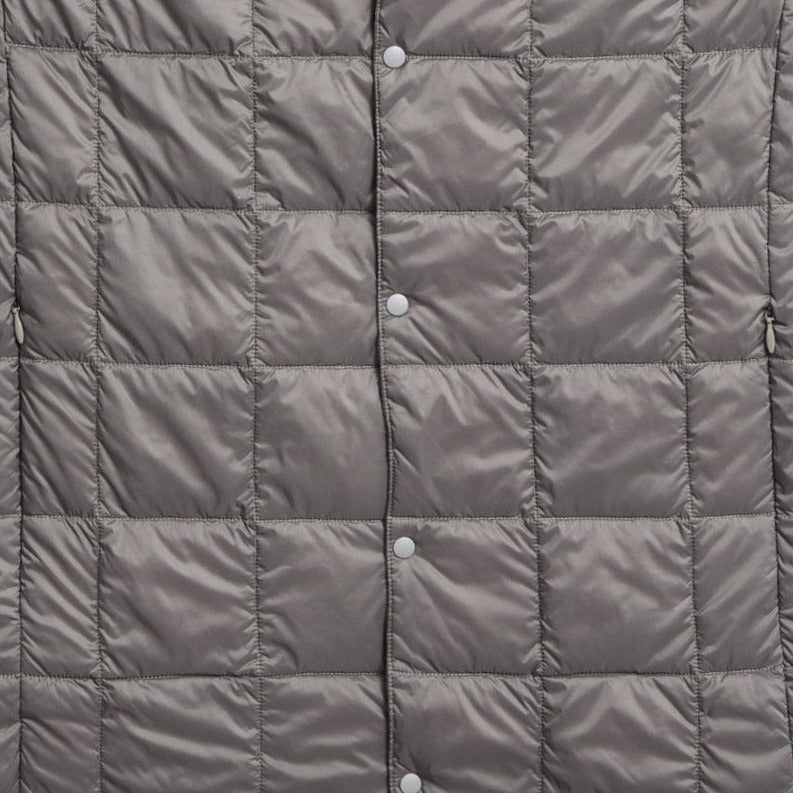 Taion V Neck Down Vest Grey Fabric Image