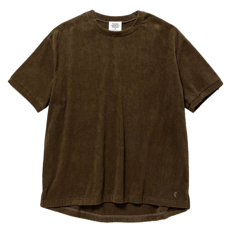 Short Pile Relaxed T-Shirt Olive