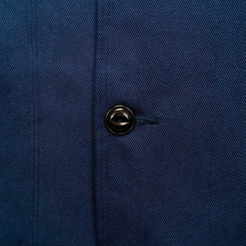 Yarmouth Oilskins The Mechanics Jacket Navy Button Detail Image