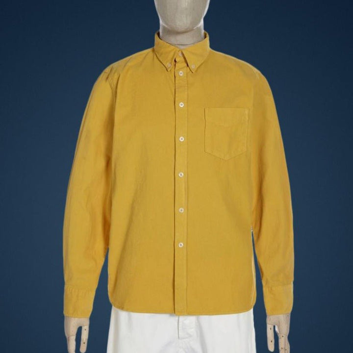 Fine Cord Everyday Shirt Mustard - Merchant Menswear