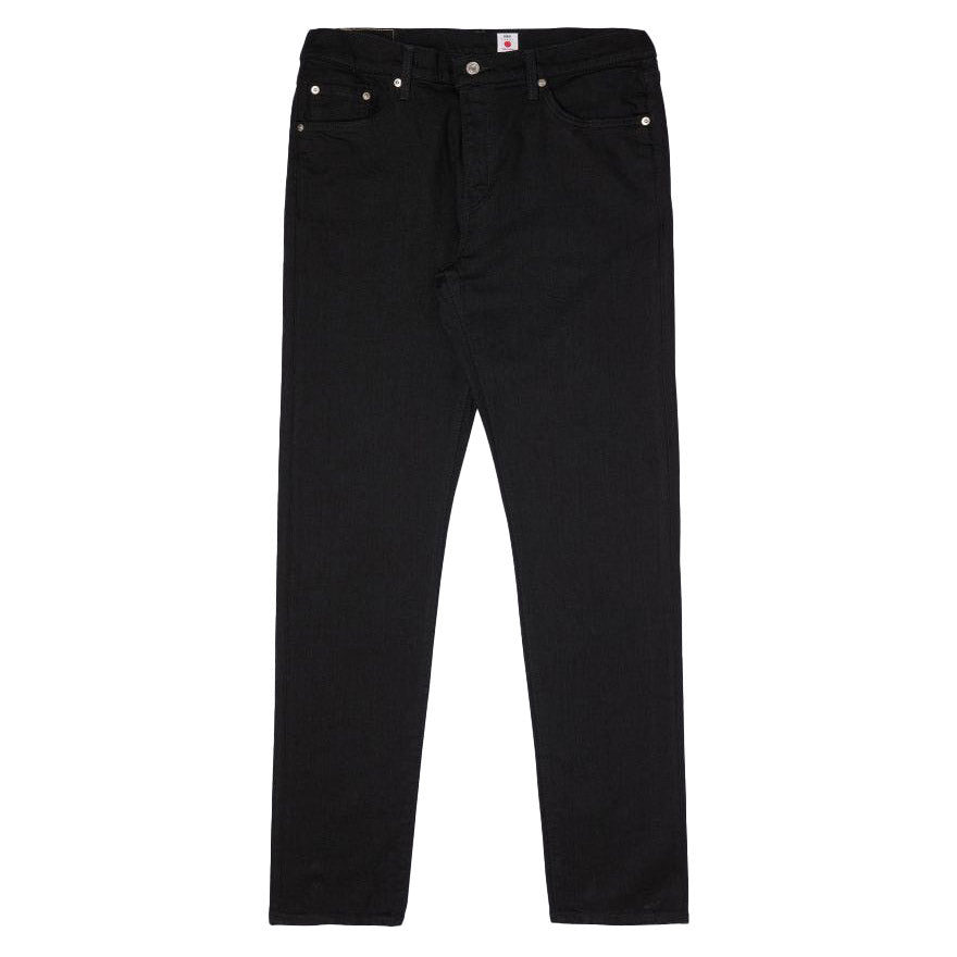 Kaihara Slim Tapered Denim Black Rinsed - Merchant Menswear